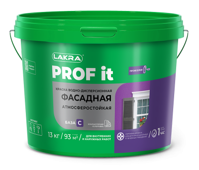 Краска фасадная Лакра PROF IT База А 3кг